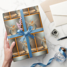 Papel De Regalo Pescado de oro de cumpleaños saltando de una pecer