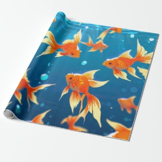 Papel De Regalo Pescado dorado