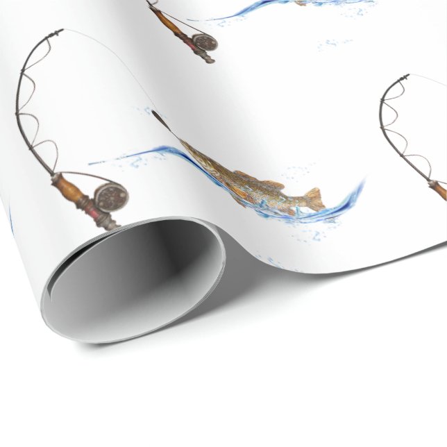 Papel De Regalo Pescado grande en el Polo Pesquero (Esquina del rollo)