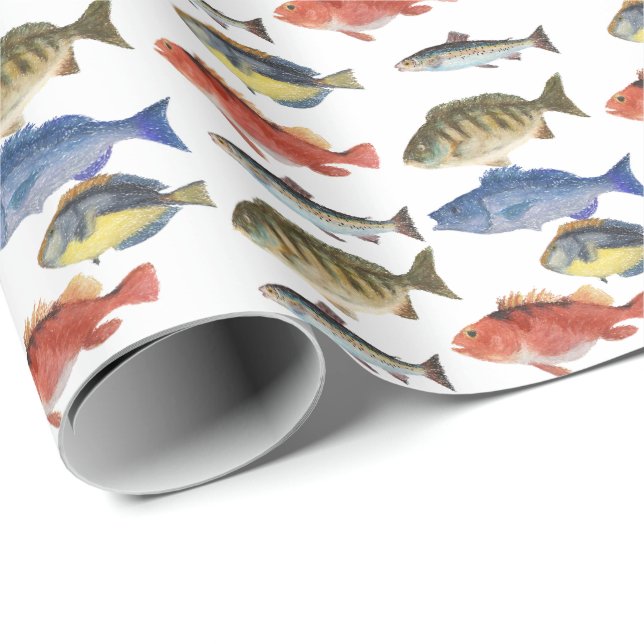 Papel De Regalo Pescado pintado (Esquina del rollo)