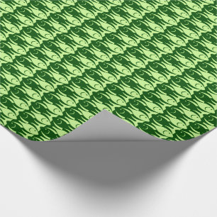 Papel De Regalo Pescados, cal y verde oscuro modernos de los