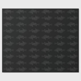 Papel De Regalo Pescados negros y grises del fantasma