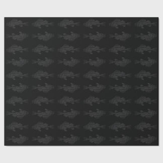 Papel De Regalo Pescados negros y grises del fantasma