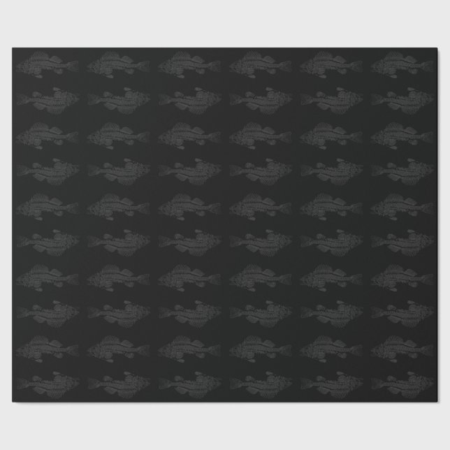 Papel De Regalo Pescados negros y grises del fantasma (Costura)