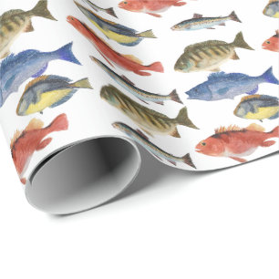 Papel De Regalo Pescados pintados
