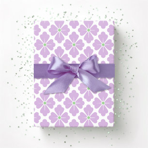 Papel De Regalo Petal Diamond en Lila y Verde