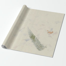 Papel De Regalo Petales florales naturales de Kraft Mulberry Fern 