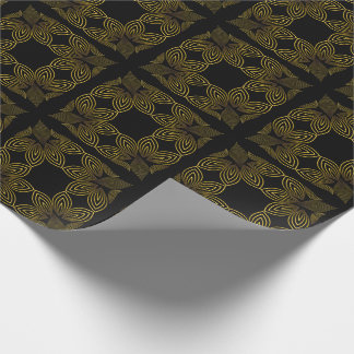 Papel De Regalo pétalo de flor de línea dorada