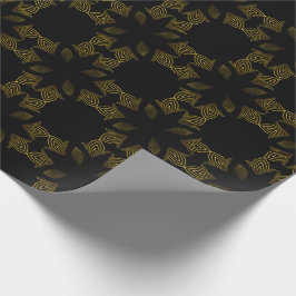 Papel De Regalo pétalo de flor de línea dorada