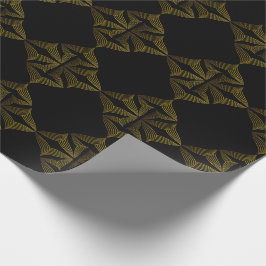 Papel De Regalo pétalo de flor de línea dorada