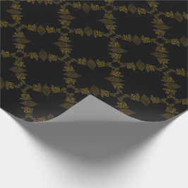 Papel De Regalo pétalo de flor de línea dorada