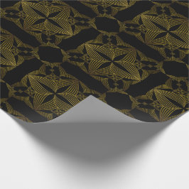 Papel De Regalo pétalo de flor de línea dorada