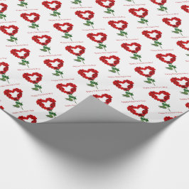 Papel de regalo Pétalo de Rosa Feliz Día de San Va