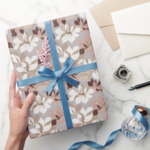 Papel De Regalo Pétalos abstractos estilizados en colores de moda