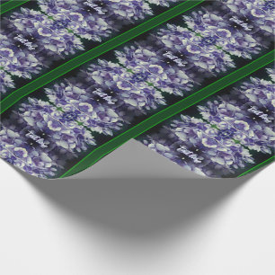Papel De Regalo Pétalos de hidrangea azul personalizados