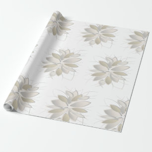 Papel De Regalo pétalos de piedra blanca