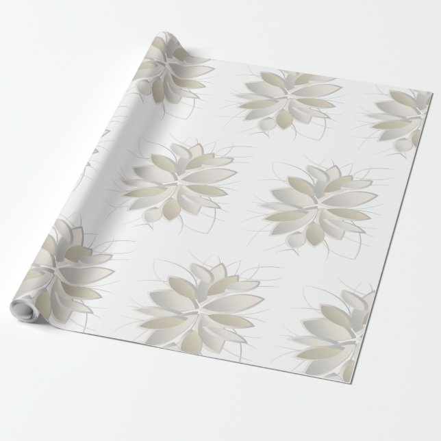 Papel De Regalo pétalos de piedra blanca (Desenrollado)