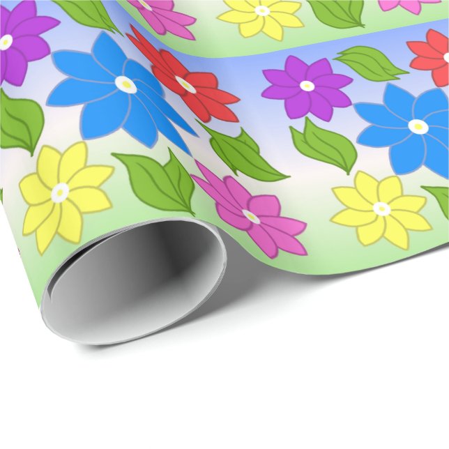 Papel De Regalo Pétalos de verano (Esquina del rollo)