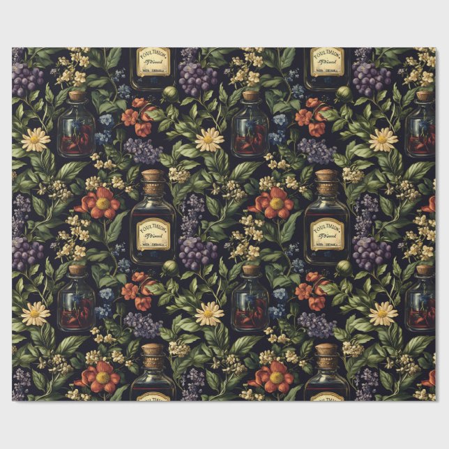 Papel De Regalo Pétalos venenosos (Superficie plana)