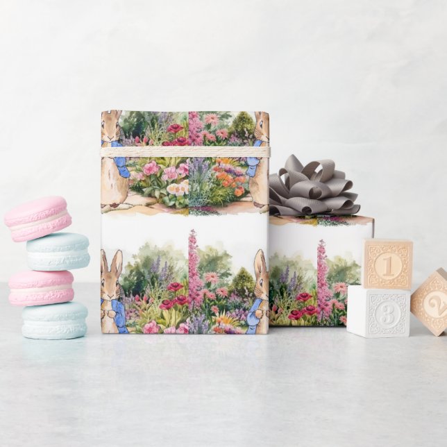 Papel De Regalo Peter el Conejo en su jardín (Baby Shower)