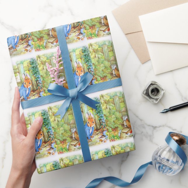 Papel De Regalo Peter Rabbit Debajo De La cerca Jardín (Regalar)