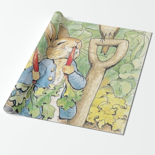 Papel De Regalo Peter Rabbit En El Jardín - Beatrix Potter (Desenrollado)
