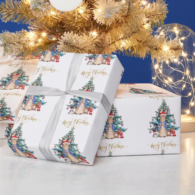 Papel De Regalo Peter the Rabbit celebra Navidades (Vacaciones)