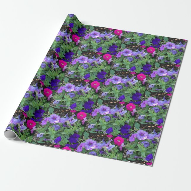 Papel De Regalo Pétunias (Desenrollado)