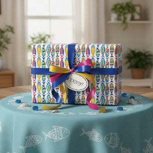 Papel De Regalo Pez elegante