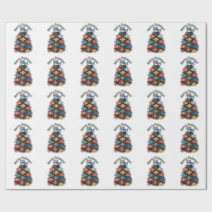 Papel De Regalo Pez Feliz Navidad Árbol de Navidad Pescar Divertid