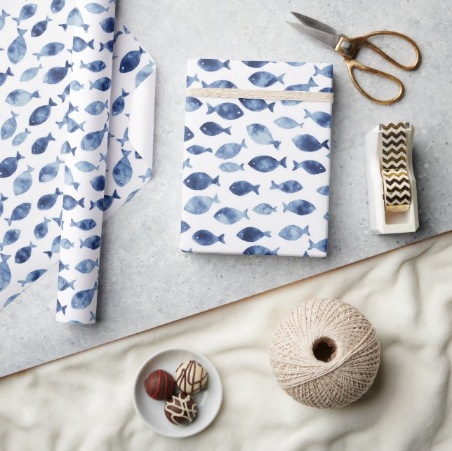 Papel De Regalo Pez Océano Azul (Artesanía)