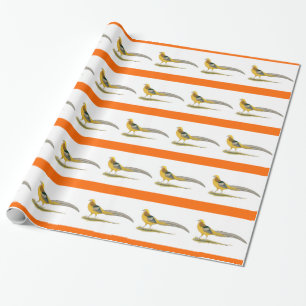 Papel De Regalo Pheasant: Golden amarillo