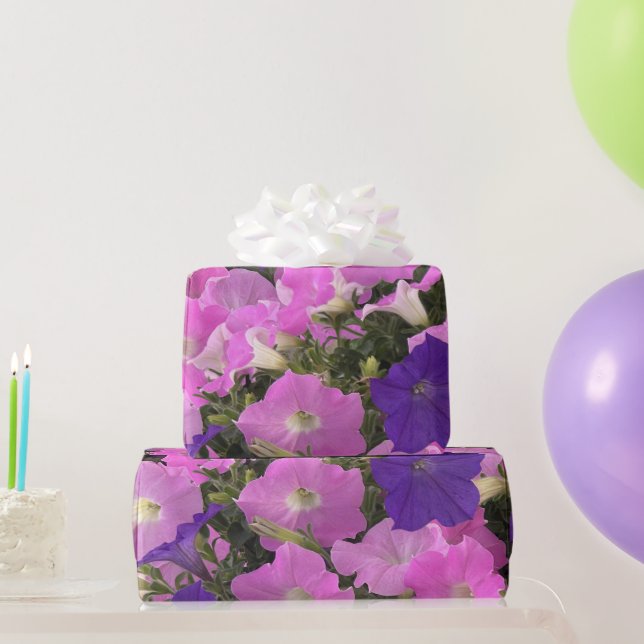 Papel De Regalo Photo Image Of Morning Glory Pink & Purple Flowers (Regalos de fiesta)