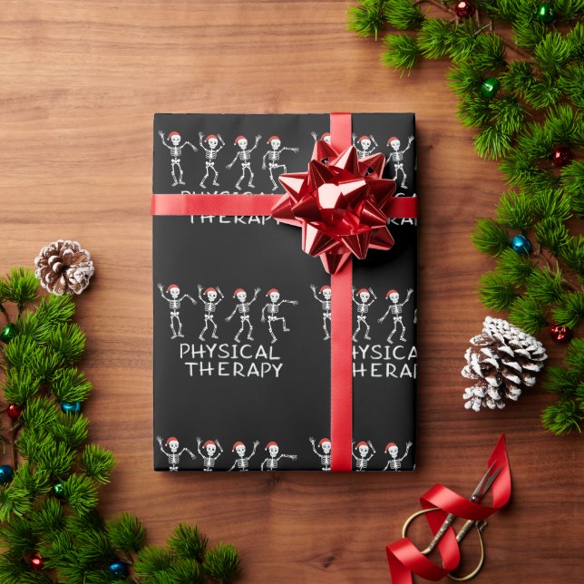 Papel De Regalo Physical Therapist Skeleton Christmas DPT Student  (Regalo de vacaciones)