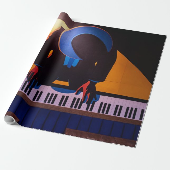 Papel De Regalo Piano asombroso (Desenrollado)