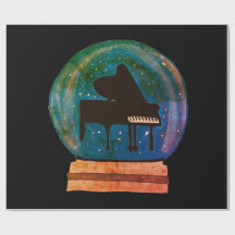 Piano en un globo de nieve