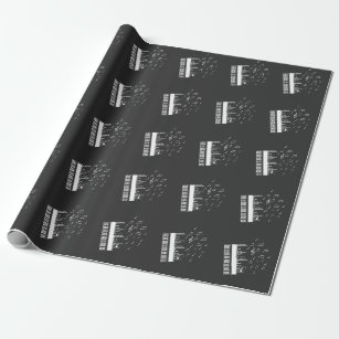 Papel De Regalo Piano Player Flying Music Notes Bird Pianist