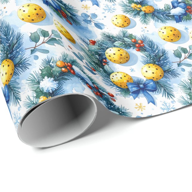 Papel De Regalo Pickleball Christmas themed (Esquina del rollo)