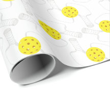 Pickleball Line Art Wrapping Paper