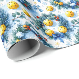 Papel De Regalo Pickleball navideño tematizado