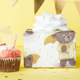 Papel De Regalo Pie de oso en la lluvia