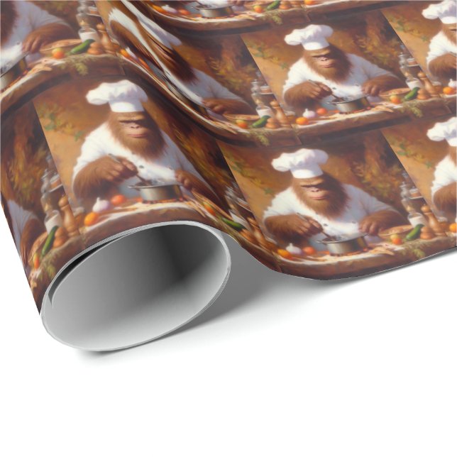 Papel De Regalo Pie grande del chef (Esquina del rollo)