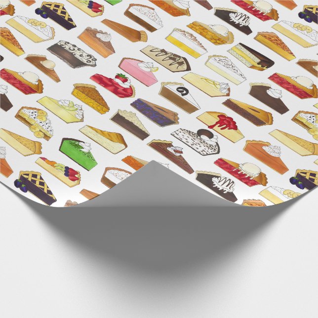 Papel De Regalo Pie Social Pi Day Slices Bake Sale Dessere Food (Esquina)