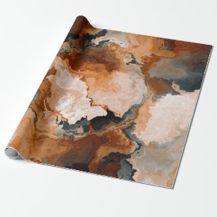 Papel De Regalo Piedra acuática del otoño de otoño del naranja