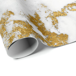 Papel De Regalo Piedra de oro gris de mármol blanco de Carrara