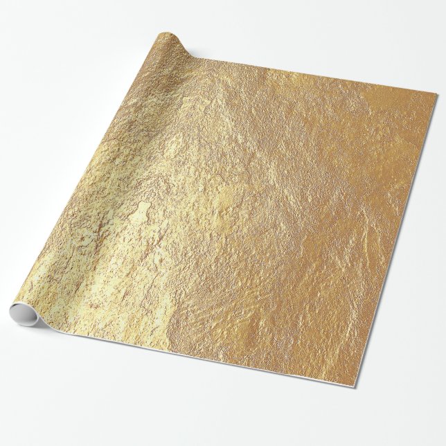 Papel De Regalo Piedra de oro texturizada (Desenrollado)