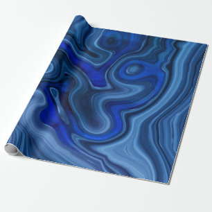 Papel De Regalo Piedra Malaquita Azul Gema Única Geología