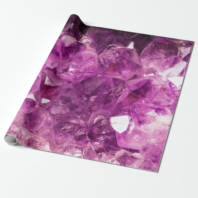 Papel De Regalo Piedra preciosa Amethyst curativa (Desenrollado)