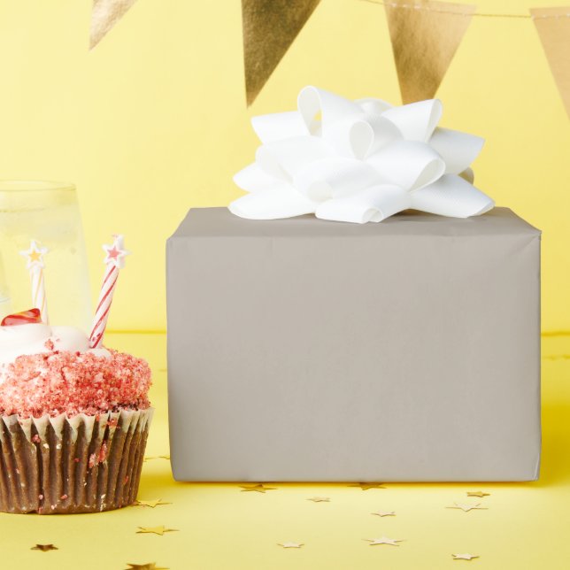 Papel De Regalo Piedra Taupe Suave Sólida (Fiesta de cumpleaños )