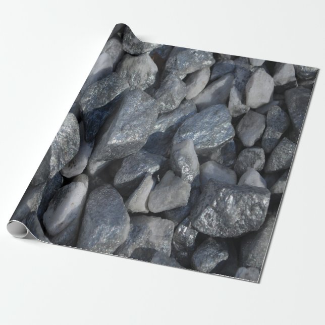 Papel De Regalo Piedras Gris (Desenrollado)